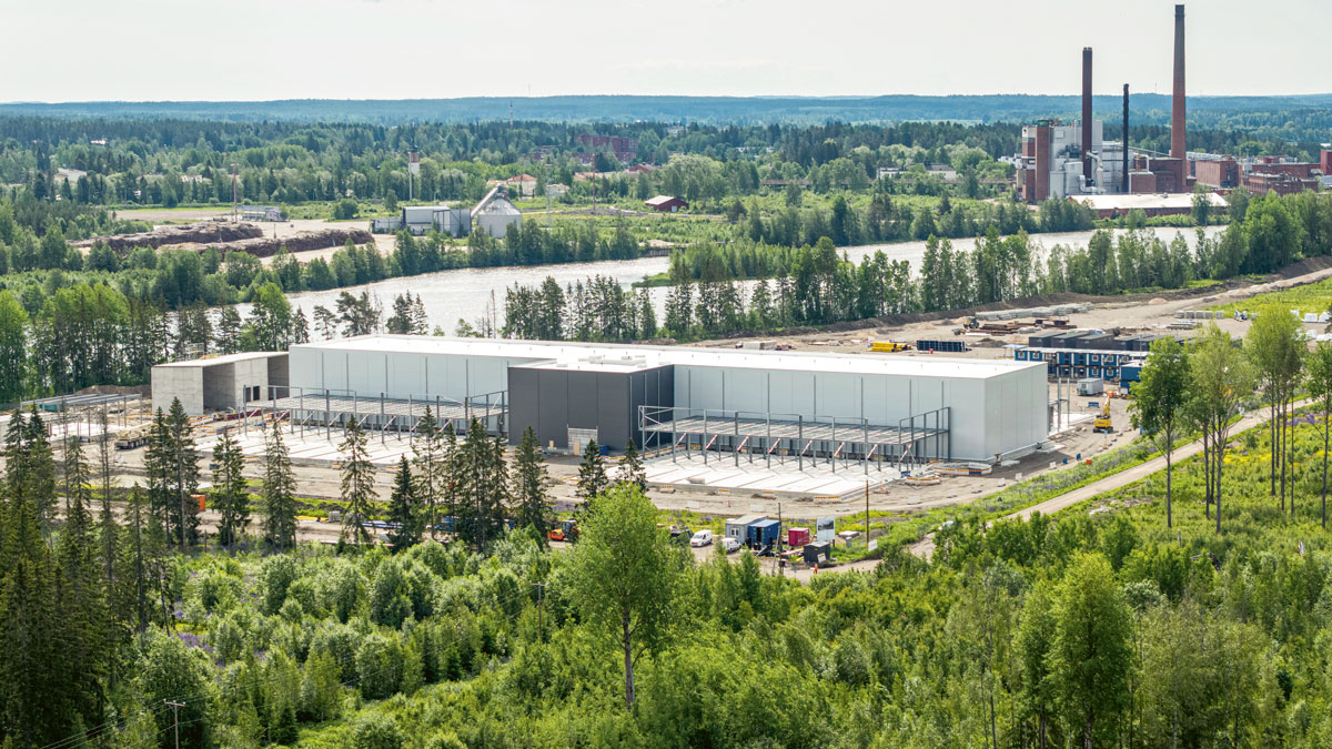 Atnorthin datakeskus rakenteilla Kouvolan Myllykoskella.